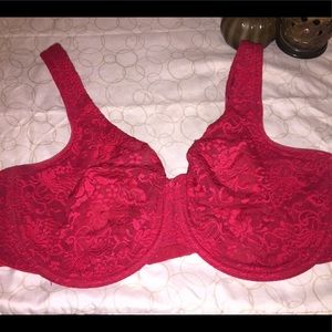 Lacy Red Cacique bra